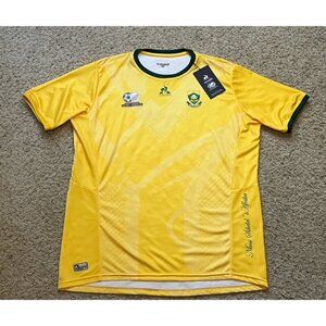 South Africa 2023-24 Le Coq Sportif Yellow Home Kit Shirt Jersey Sz XXL 2XL New